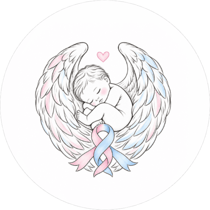 Soutien au deuil périnatal – Badge, porte-clés ou magnet 003 - Copie