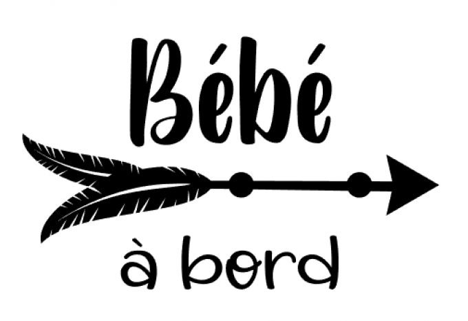Bébé à bord flèche