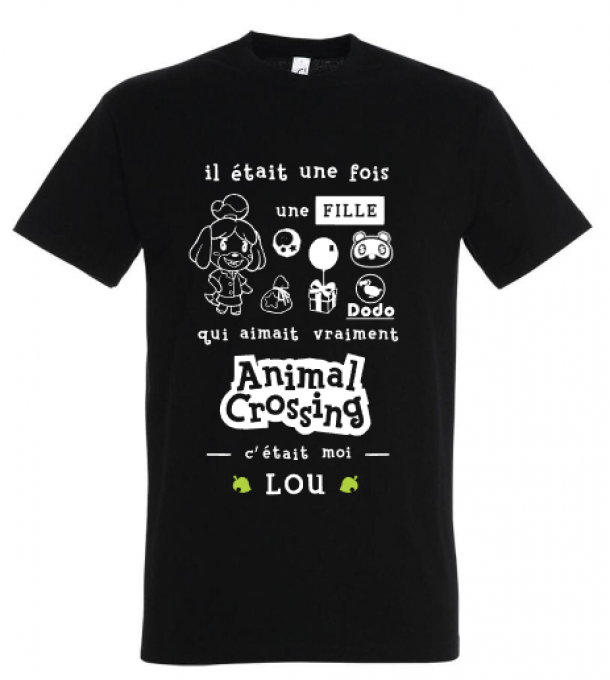 Tee-shirt il était une fois ... Animal crossing ENFANT