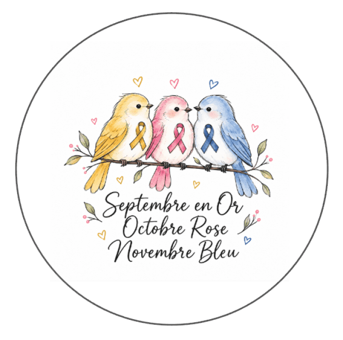 3 en 1 Oiseaux – Badge, porte-clés ou magnet