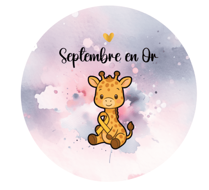 Badge, Porte clés ou Magnet Girafe