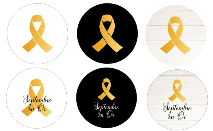 Lot de 6 Badges, Porte clés ou Magnets Les basiques