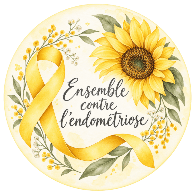 Badge, Porte clés ou Magnet Endométriose 01