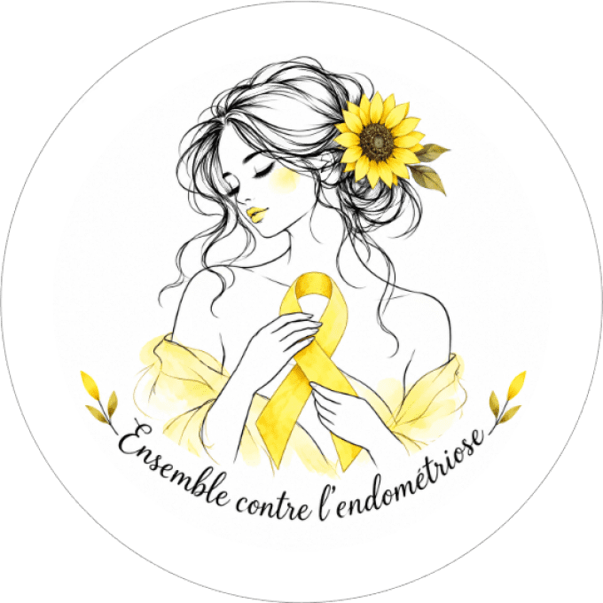 Badge, Porte clés ou Magnet Endométriose 02