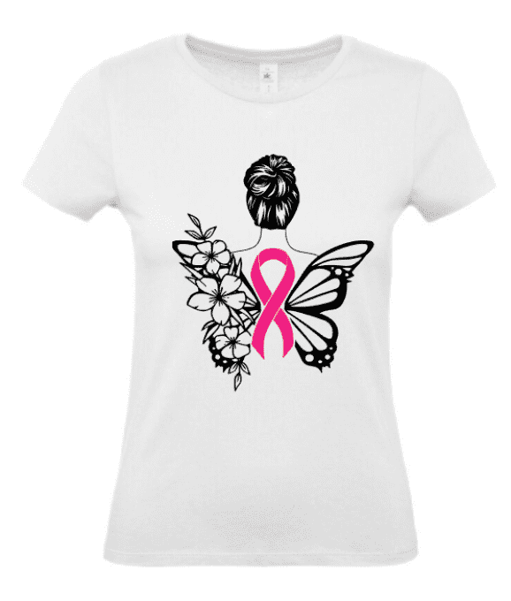 Femme papillon blanc