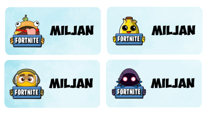 Étiquettes Fortnite