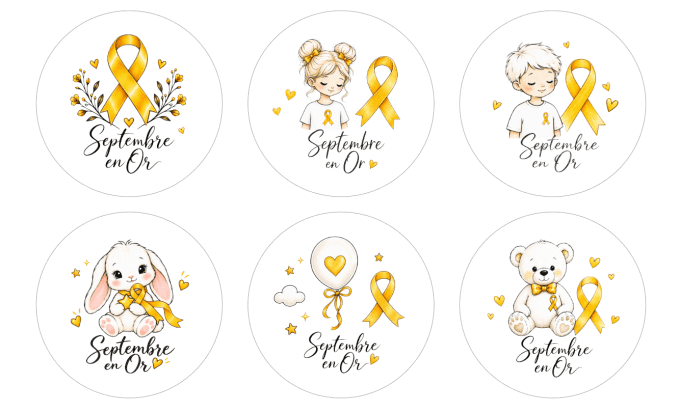 Lot de 6 Badges, Porte clés ou Magnets Les Minimalistes
