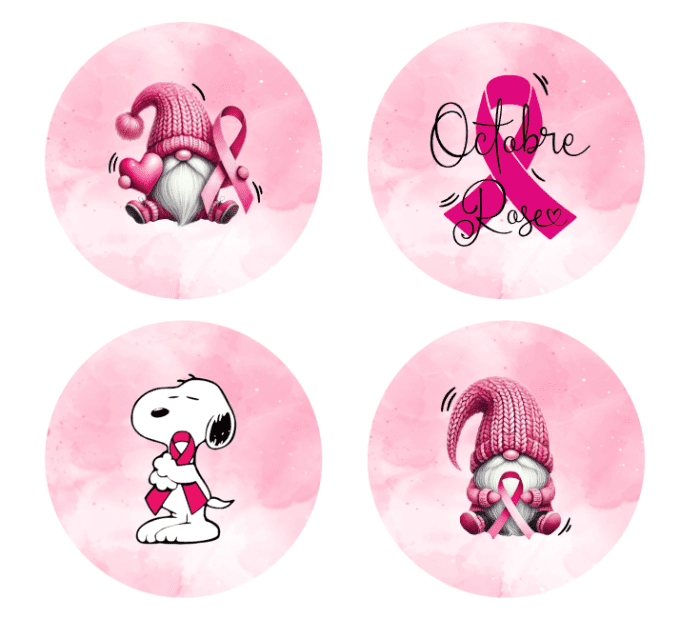 Lot de 4 Magnets 4cm