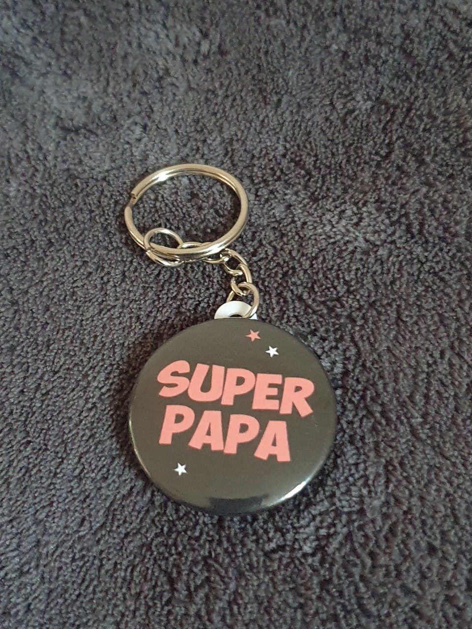 Porte clés Super Papa rouge